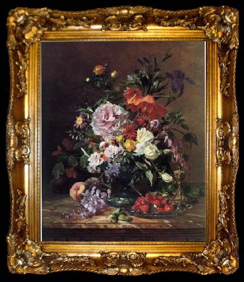 framed  unknow artist Floral, beautiful classical still life of flowers 06, ta009-2